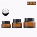 15g 30g 50g amber cosmetic container empty glass cream jar